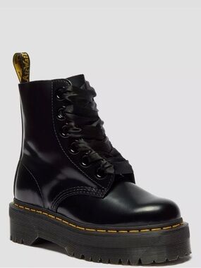 Dr Martens Satin Molly Platform Boots